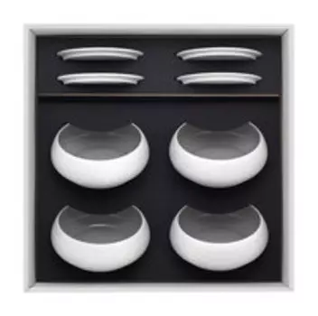 Набор из четырех чаш с крышками 500 мл Degrenne Bahia Moonstone Casseroles Set