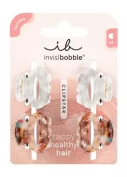 Набор из четырех мини заколок-крабиков для волос Invisibobble Clipstar Petit Bijoux