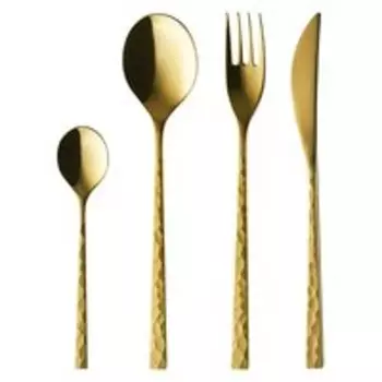 Набор из четырех столовых приборов на 6 персон - 24 предмета Degrenne Fuse Martele Laiton Cutlery Set