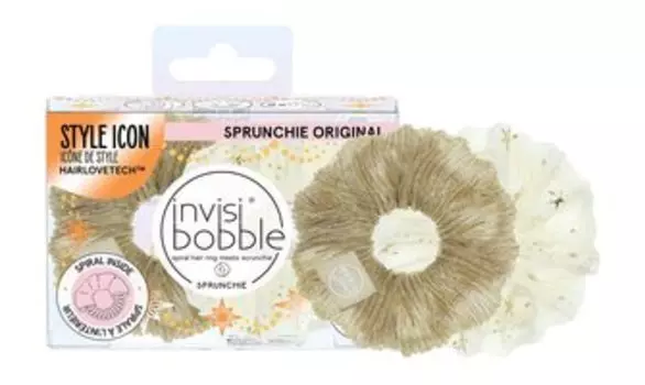 Набор из двух резинок для волос Invisibobble Sprunchie Original Bring on The Night