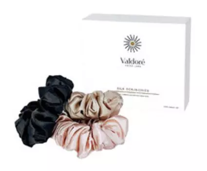Набор из трех резинок для волос Valdore Set of Silk Hair Scrunchier