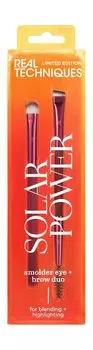 Набор кистей для макияжа глаз и бровей Real Techniques Solar Power Smolder Eye + Brow Duo
