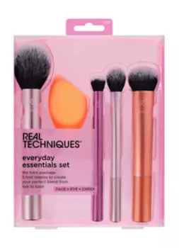 Набор кистей и спонж Real Techniques Everyday Essentials Brush Set