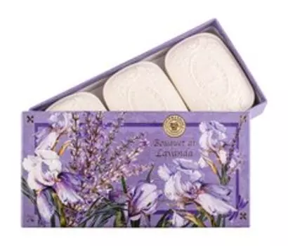 Набор натурального мыла с ароматом лаванды Gourmandise Savon Parfume Bouquet di Lavanda Set