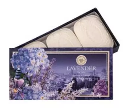 Набор натурального мыла с ароматом лаванды Gourmandise Savon Parfume Lavender Set