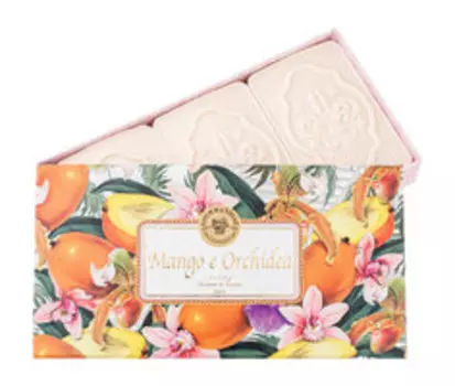 Набор натурального мыла с ароматом манго и орхидеи Gourmandise Savon Parfume Mango e Orchidea Set