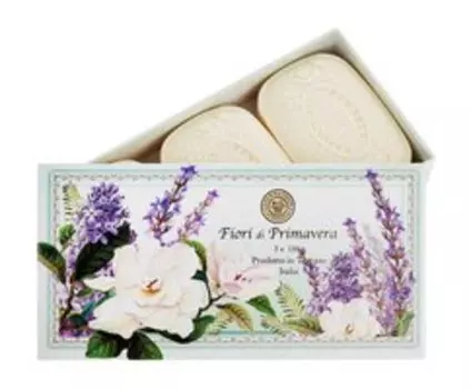 Набор натурального мыла с ароматом весенних цветов Gourmandise Savon Parfume Fiori di Primavera Set