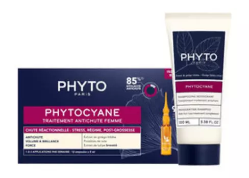 Набор против реакционного выпадения волос Phyto Phytocyane Reactional Anti-Hair Loss Set for Women