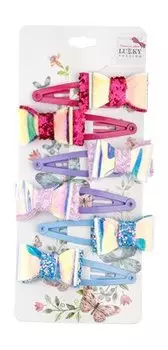 Наборо из шести заколок для волос Lukky Набор заколок Бантики Голография