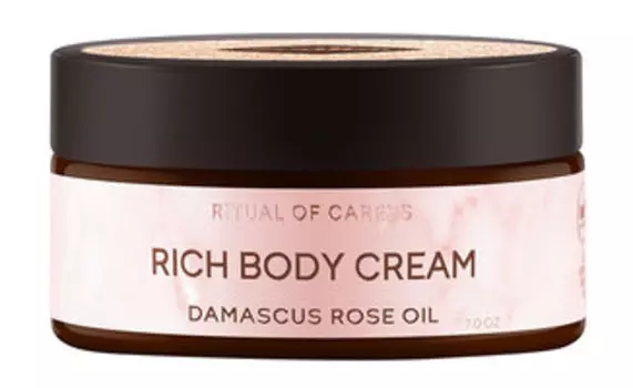 Насыщенный смягчающий крем для тела с дамасской розой и маслом персика Zeitun Rich Body Cream Damascus Rose Oil