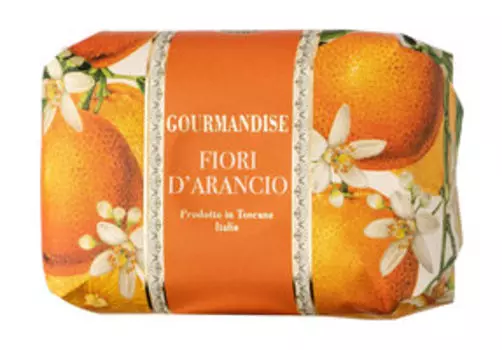 Натуральное мыло с ароматом цветов апельсина Gourmandise Savon Parfume Fiori D'arancio