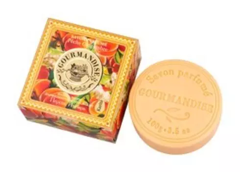 Натуральное мыло с ароматом персика и имбиря Gourmandise Savon Parfume Peche Gingembre