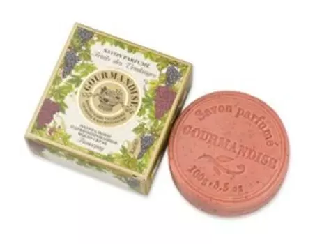 Натуральное мыло-скраб с ароматом винограда Gourmandise Savon Parfume Fruits des Vendanges