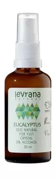 Натуральный дезодорант для ног без спирта с маслом эвкалипта Levrana Deo Natural For Feet Crystal 0% Alcohol Eucalyptus
