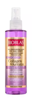 Несмываемый кондиционер для объема и восстановления тонких волос Bioblas Collagen & Keratin Liquid Conditioner For Hair Loss