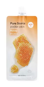 Ночная маска для лица с экстрактом меда Missha Pure Source Pocket Pack Honey
