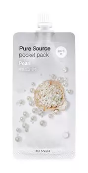 Ночная маска для лица с экстрактом жемчуга Missha Pure Source Pocket Pack Pearl