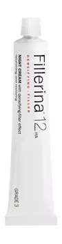Ночной крем для лица с укрепляющим эффектом - 3 уровень Fillerina 12HA Densifying-Filler Night Cream Grade 3