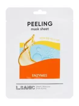 Обновляющая тканевая маска для лица с энзимами L.Sanic Enzymes Peeling Mask Sheet