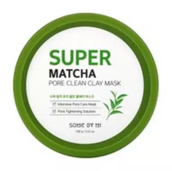 Очищающая глиняная маска для лица с экстрактом чая матча Some by Mi Super Matcha Pore Clean Clay Mask