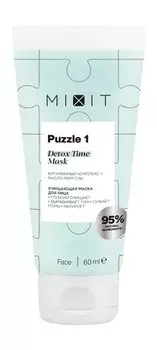 Очищающая маска для лица с витаминами, медью и цинком Mixit Puzzle 1 Detox Time Mask