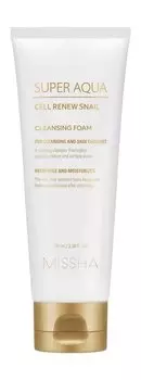 Очищающая пенка для лица с муцином улитки Missha Super Aqua Cell Renew Snail Cleansing Foam
