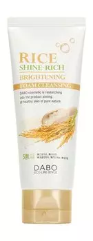 Очищающая пенка для сияния кожи лица с экстрактом риса Dabo Rice Shine-Rich Brightening Cleansing Foam
