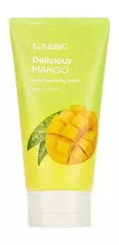 Очищающая пенка для сухой, тонкой и обезвоженной кожи лица с экстрактом манго L.Sanic Delicious Mango Soft Cleansing Foam