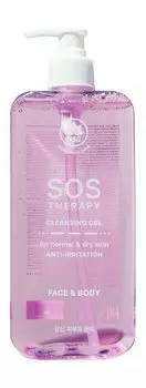 Очищающий гель 2в1 для нормальной и сухой кожи лица и тела с ниацинамидом NSC Name Skin Care SOS Therapy Cleansing Gel