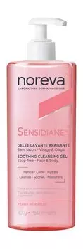 Очищающий гель для чувствительной кожи лица и тела с пептидами Noreva Sensidiane Soothing Cleansing Gel