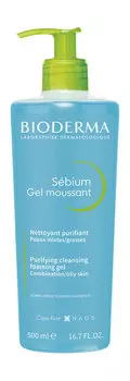 Очищающий гель для кожи лица, склонной к акне, с помпой Bioderma Sebium Gel Moussant
