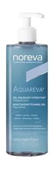 Очищающий гель для лица и тела с маслом макадамии Noreva Aquareva Moisturizing Foaming Gel