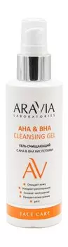 Очищающий гель для лица с АНА и ВНА кислотами Aravia Laboratories AHA and BHA Cleansing Gel
