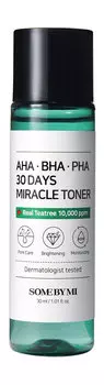 Очищающий тонер для лица с BHA, AHA и PHA кислотами Some by Mi AhaBhaPha 30 Days Miracle Toner