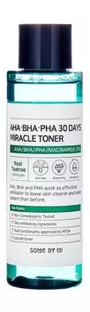 Очищающий тонер для лица с BHA, AHA и PHA кислотами Some by Mi AhaBhaPha 30 Days Miracle Toner