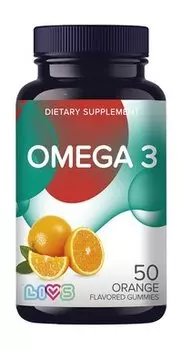 Омега-3 в пастилках со вкусом апельсина Livs Gummies Omega 3
