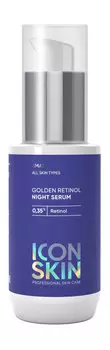 Омолаживающая ночная сыворотка для лица на основе 0,35% ретинола Icon Skin Golden Retinol Night Serum