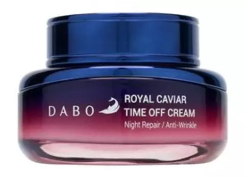 Омолаживающий крем для лица с экстрактом икры и пептидами Dabo Royal Caviar Time Off Cream