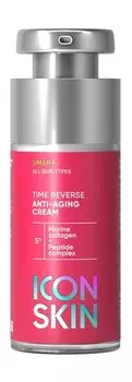 Омолаживающий крем для лица с коллагеном и пептидами 5% Icon Skin Smart Time Reverse Anti-Aging Cream