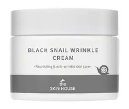 Омолаживающий крем для лица с муцином чёрной улитки The Skin House Black Snail Wrinkle Cream