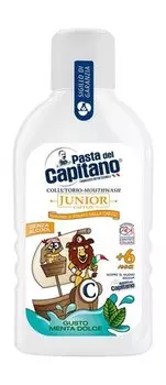 Ополаскиватель для полости рта для детей от 6-ти лет с мятным вкусом Pasta del Capitano Captain Junior Mouthwash Soft Mint