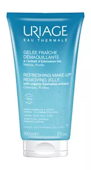 Освежающее желе для снятия макияжа для нормальной и комбинированной кожи лица Uriage Refreshing Make-Up Removing Jelly
