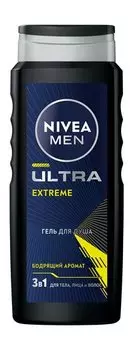 Освежающий гель для душа с бодрящим ароматом Nivea Men Ultra Extreme 3-в-1 Гель для душа