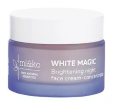 Отбеливающий ночной крем-концентрат для лица с AHA и PHA-кислотами Mi&ko White Magic Brightening Night Face Cream-Concentrate