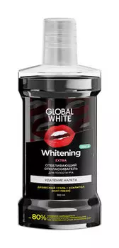 Отбеливающий ополаскиватель для полости рта Global White Extra Whitening Mouthwash