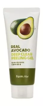Отшелушивающий гель-скатка для лица с экстрактом авокадо FarmStay Real Avocado Deep Clear Peeling Gel