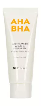 Отшелушивающий пилинг-гель с AHA/BHA кислотами для проблемной кожи NextBeau Wish Planner AHA/BHA Peeling Gel