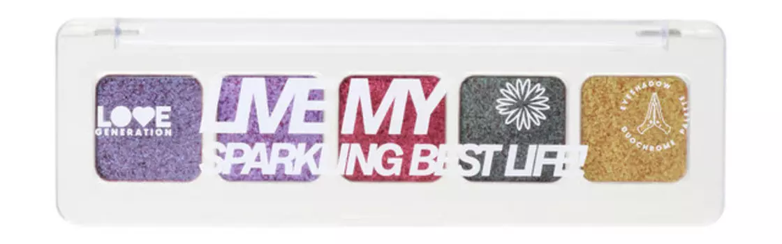 Палетка дуохромных теней для век Love Generation Live My Sparkling Best Life Duochrome Eyeshadow Palette