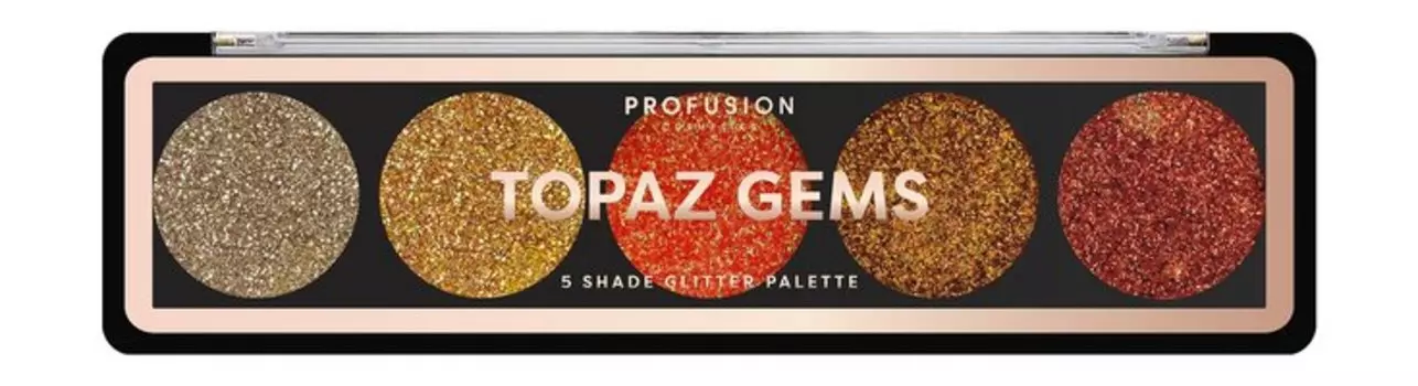 Палетка глиттеров для лица и тела Profusion Topaz Gems 5 Shade Glitter Palette