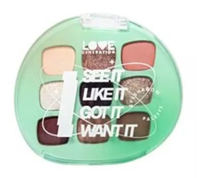 Палетка теней для век Love Generation I See It I Like It I Want It I Got It Eyeshadow Palette